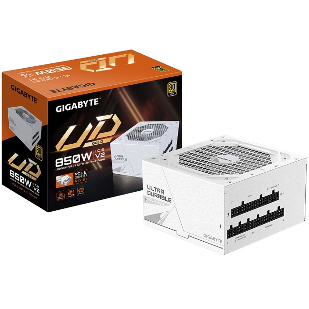 Блок питания Gigabyte 850W GP-UD850GM PG5 V2 ICE (модульный, 16 Pin PCIe 5.0, 80 PLUS Gold)