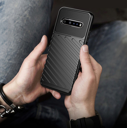 Ударопрочный чехол черного цвета для LG V60 ThinQ, серия Onyx от Caseport