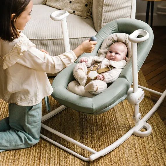 Шезлонг детский Beaba Up&amp;Down Baby Bouncer Plus Lichen