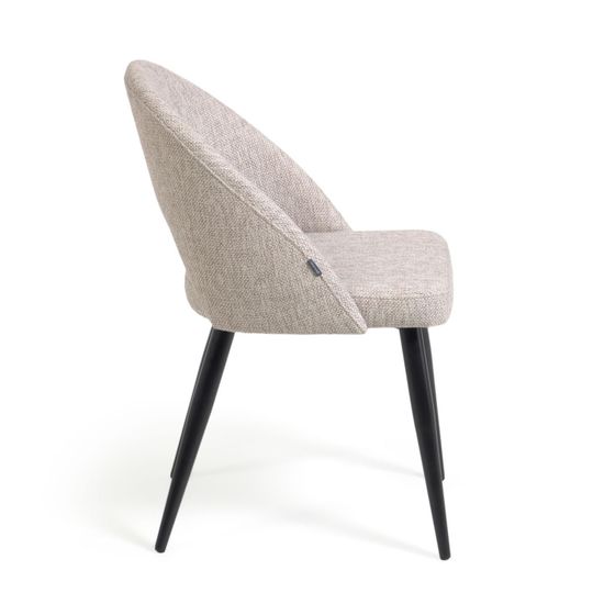 Бежевый стул Mael на стальных ножках с черной отделкой La Forma Испания 