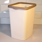 Ведро для мусора 9/10л с фиксатором "Tandem", слоновая кость/шоколад