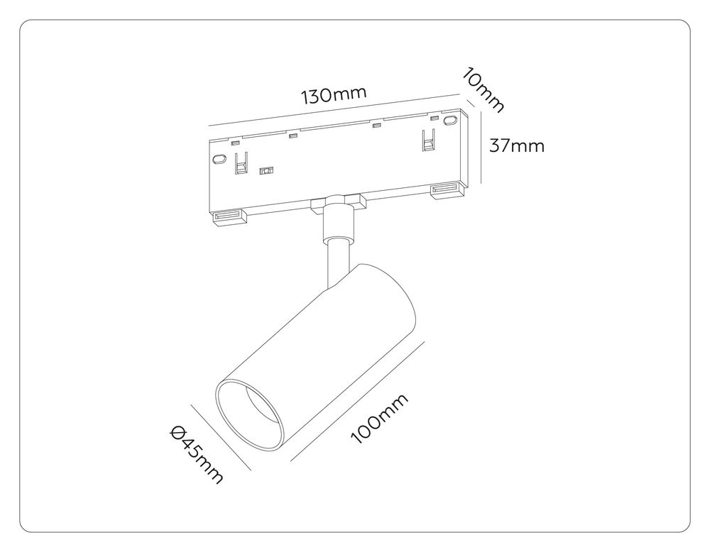 Ambrella Трековый акцентный светильник 3CCT 3000K-6000K 12W 24° Track System GL2305