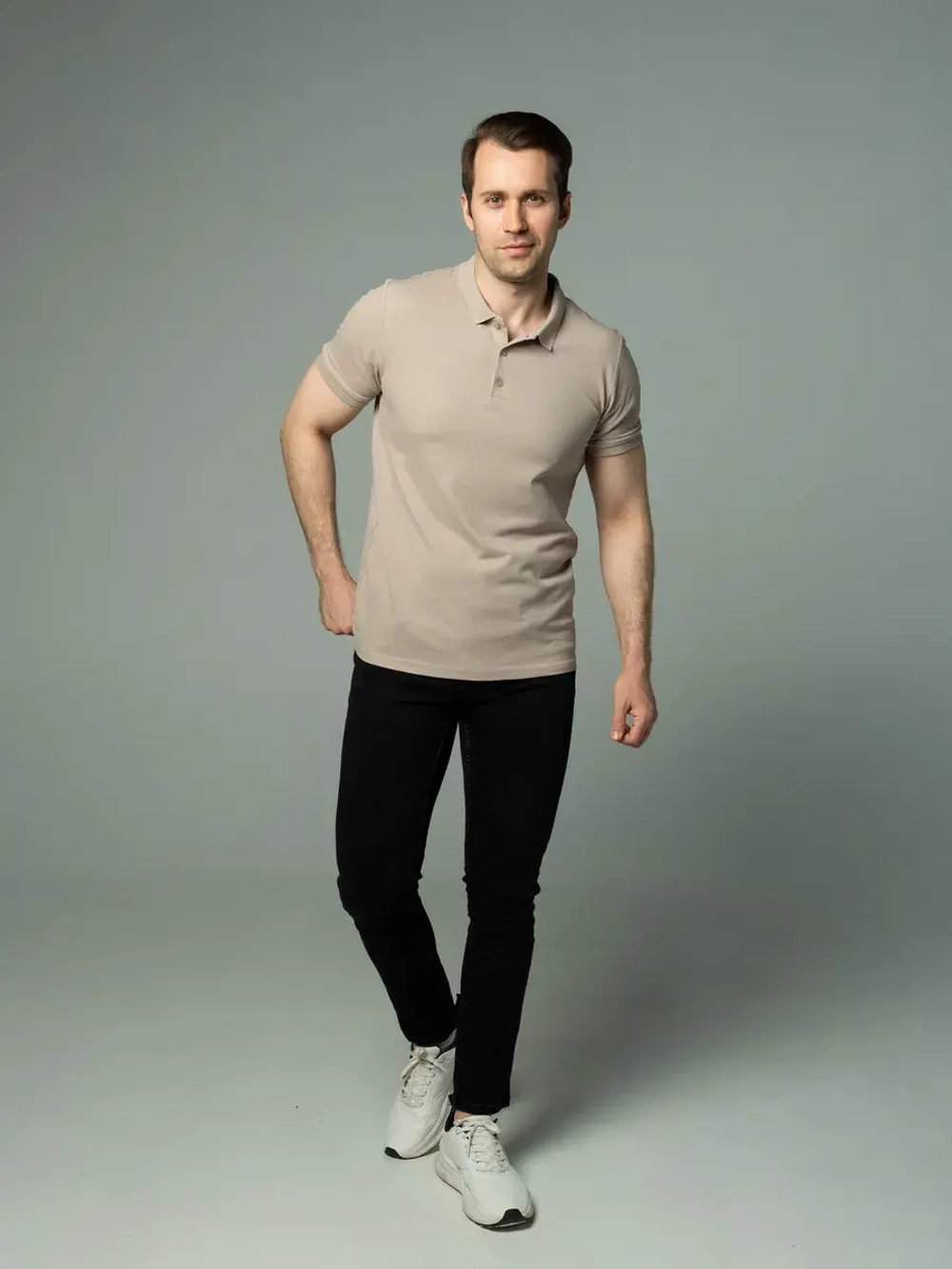 Футболка поло с коротким рукавом хлопок