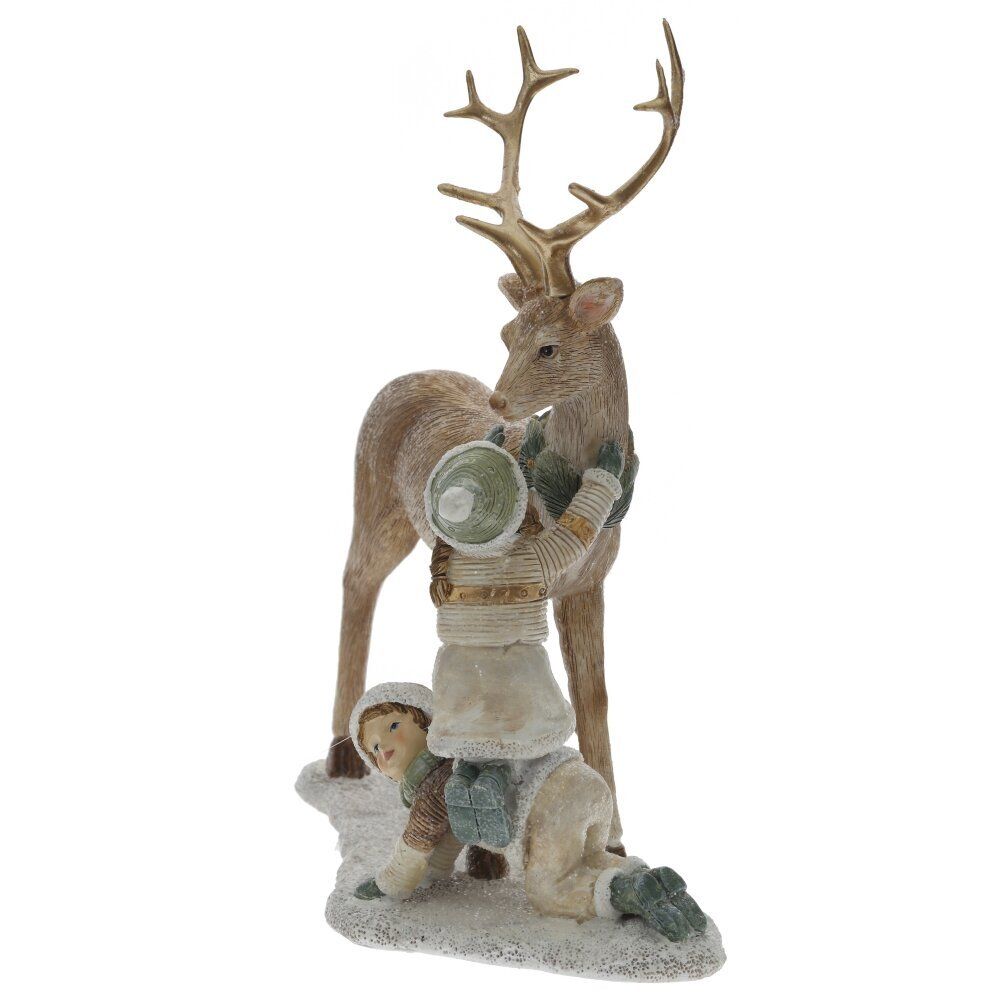 GAEM Фигурка декоративная "Олень и дети", L20 W9 H23 см