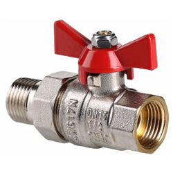 Кран шар. Valtec VT.227.N.05 BASE ВН 3/4" с американкой бабочка