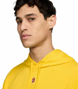 Мужская теннисная кофта Nike Court Fleece Tennis Hoodie - желтый
