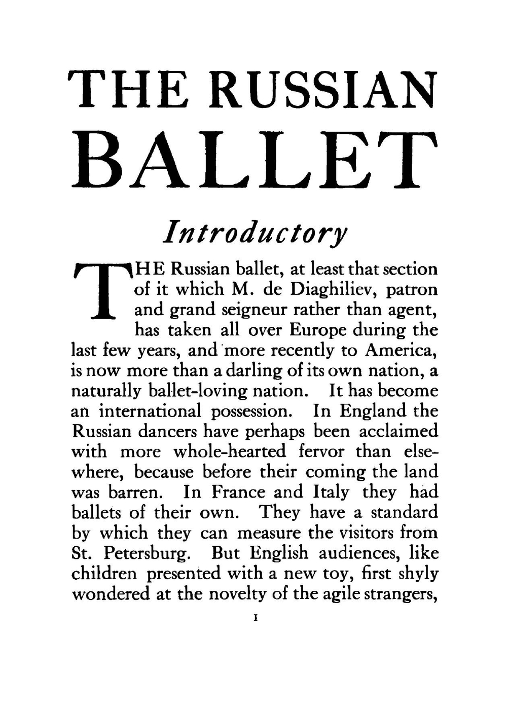The Russian ballet | Ellen Terry