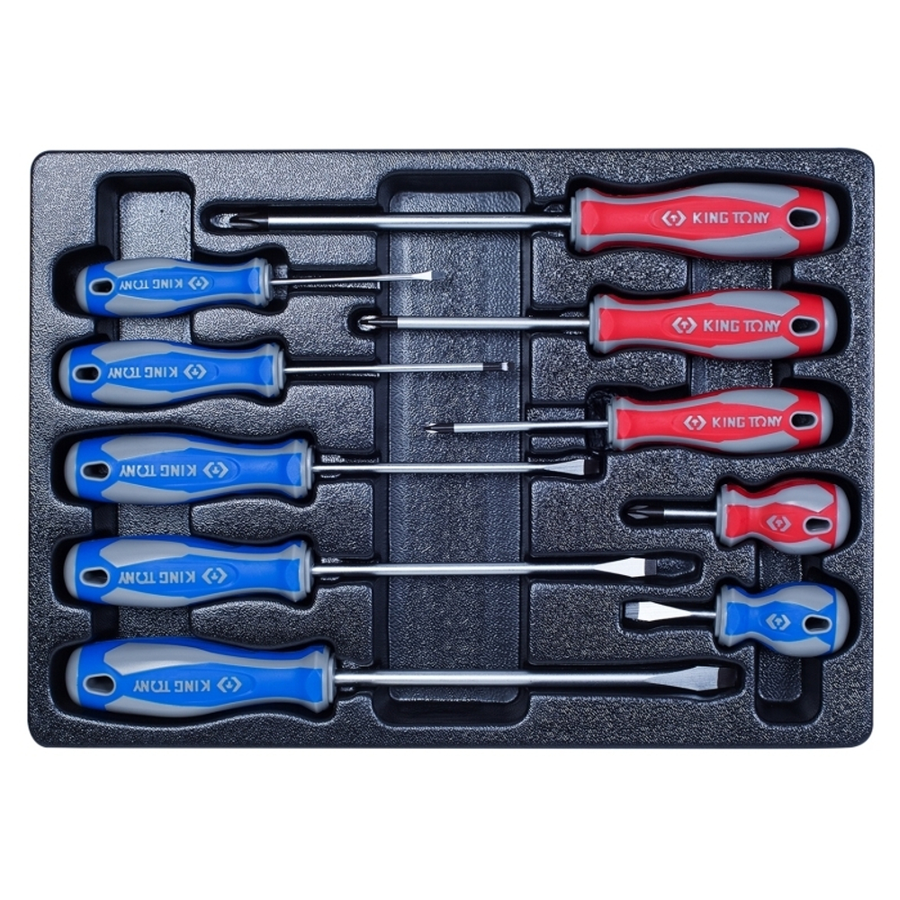 KING TONY (9-31110MR) Набор отверток, ложемент, 10 предметов