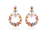 Дизайнерские серьги с сапфирами MULTI COLOR