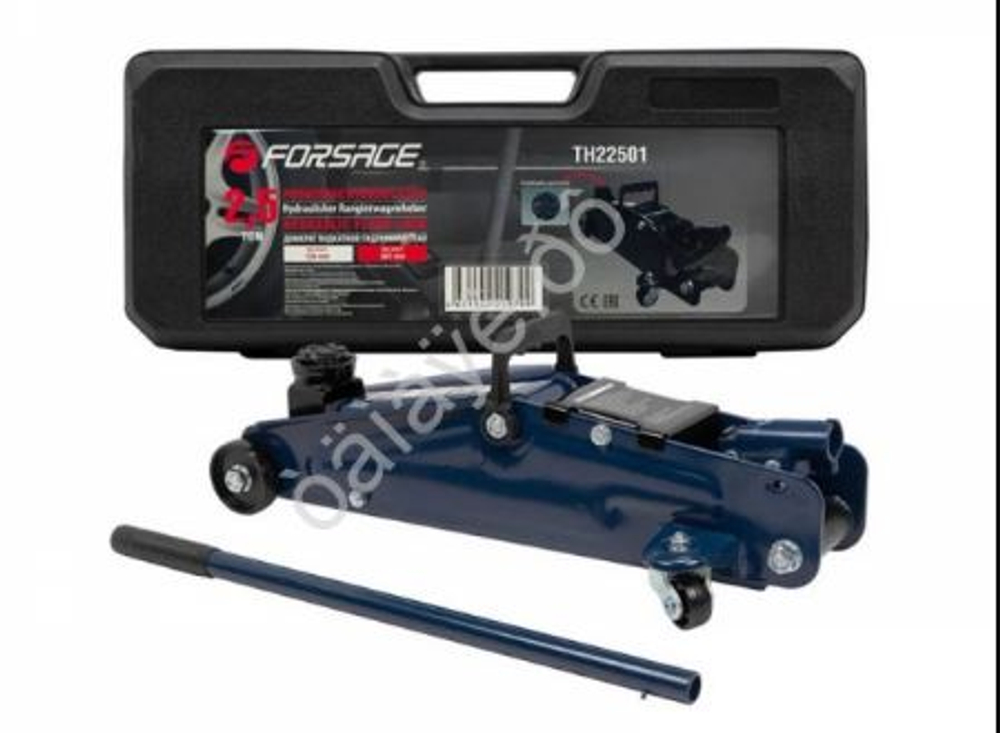 Домкрат гидравлический подкатной  2,5т h=135-387мм FORSAGE в кейсе нт22501д