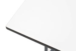 "Тулон" интерьерный стол из HPL квадратный 40х40, H60, цвет молочный