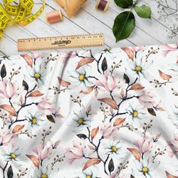 Ткань кулирная гладь свежий узор