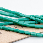 Бусина стекло, цвет мятный, размер 6,5*3,5 мм, цена за 29-30 шт (1/2 нити)