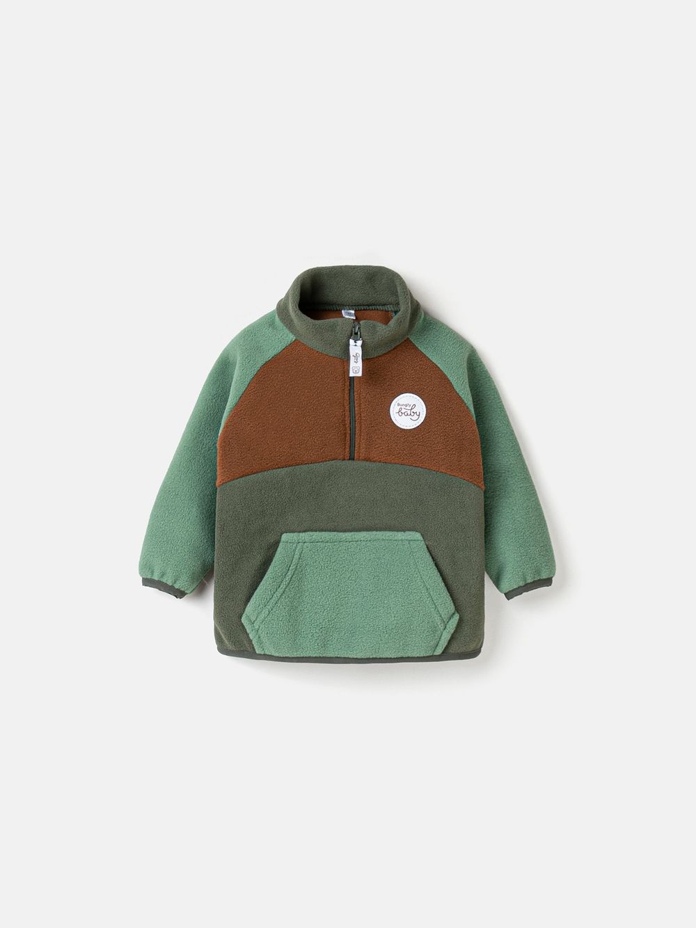 Костюм флисовый Колор блок "Хаки" 0+