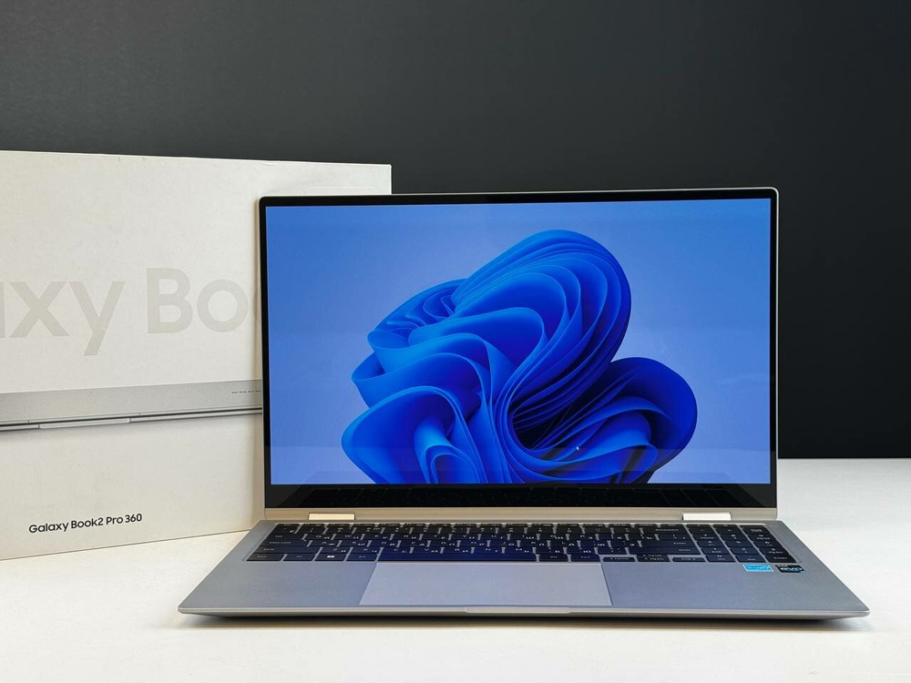 Ноутбук Samsung Galaxy Book2 Pro 360, 15 (i7-1260p/16gb/1Tb/15.6"/1920х1080 AMOLED/Win 11 Home) Silver NP950QED-KB1