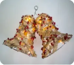 Световая LED игрушка Колокольчики, теплое белое свечение, размер 50*25*36 см., Green Trees