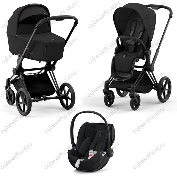 Детская коляска Cybex Priam IV 3 в 1 Sepia Black