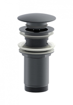 Донный клапан для раковины с переливом 1 1/4 WONZON & WOGHAND, Темный графит (WW-88SS09-BGM)