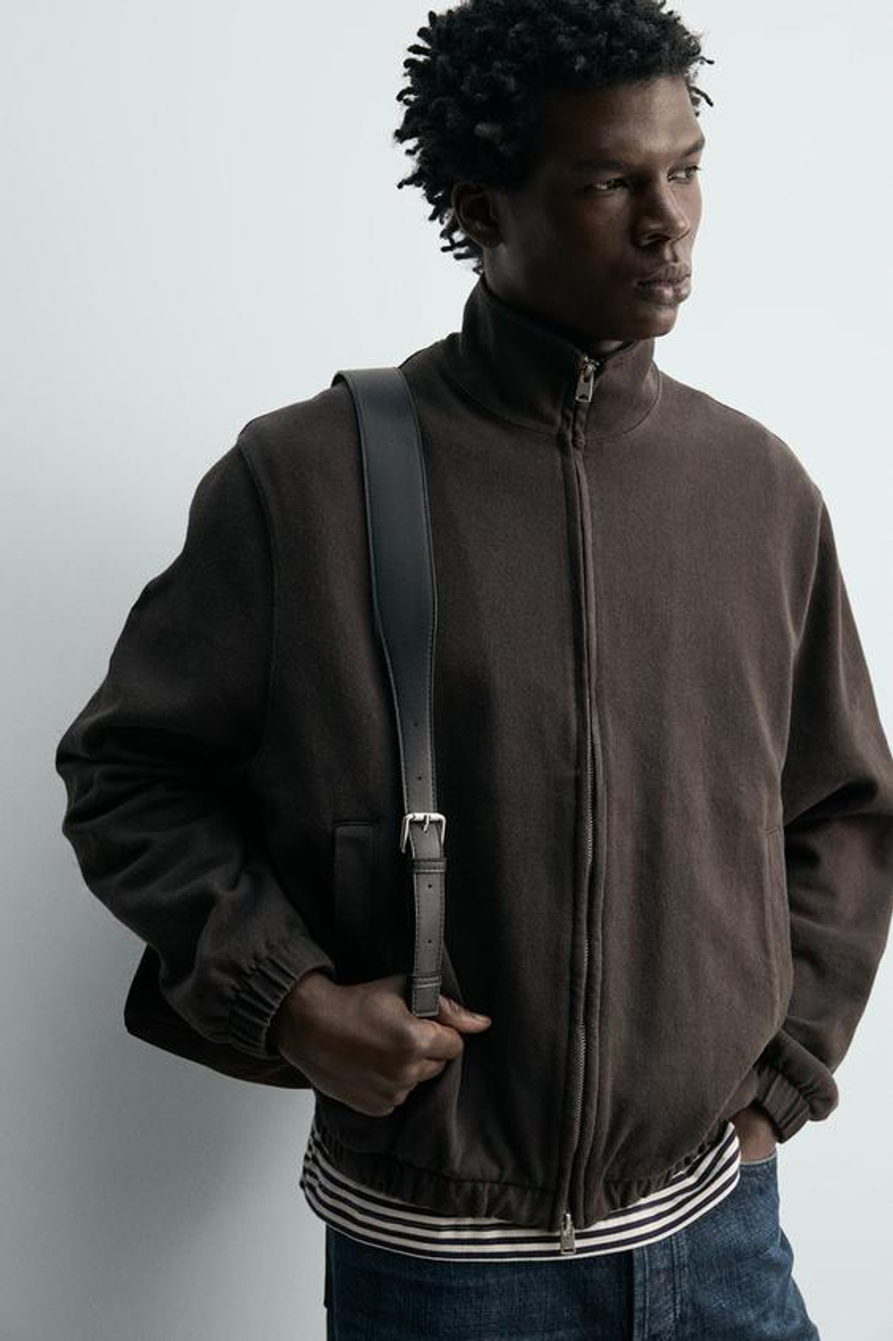 ZARA РЮКЗАК ИЗ КОЖИ С КЛАПАНОМ, КОРИЧНЕВЫЙ