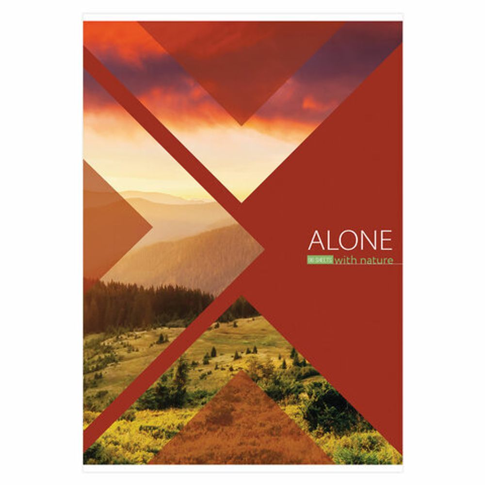 Тетрадь А4, 96 л., BRAUBERG, скоба, линия, обложка картон, "Природа", 404067, 3шт