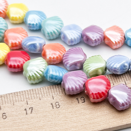 Бусина Ракушка, керамика, размер 10*12 мм, цена за набор 7 штук