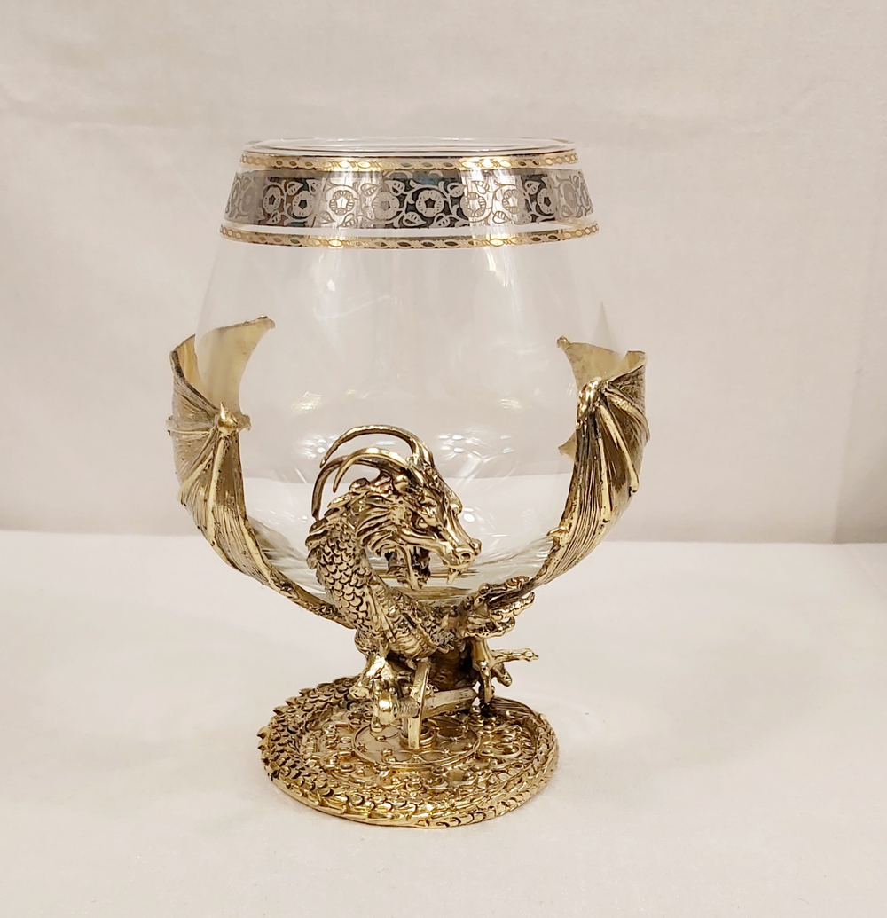 Бокал для коньяка "Дракон" в подарочном футляре