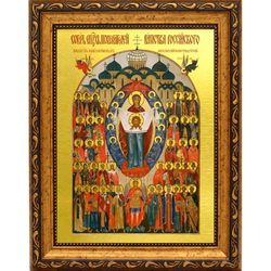 Собор Святых Покровителей Российского Воинства. Икона на холсте