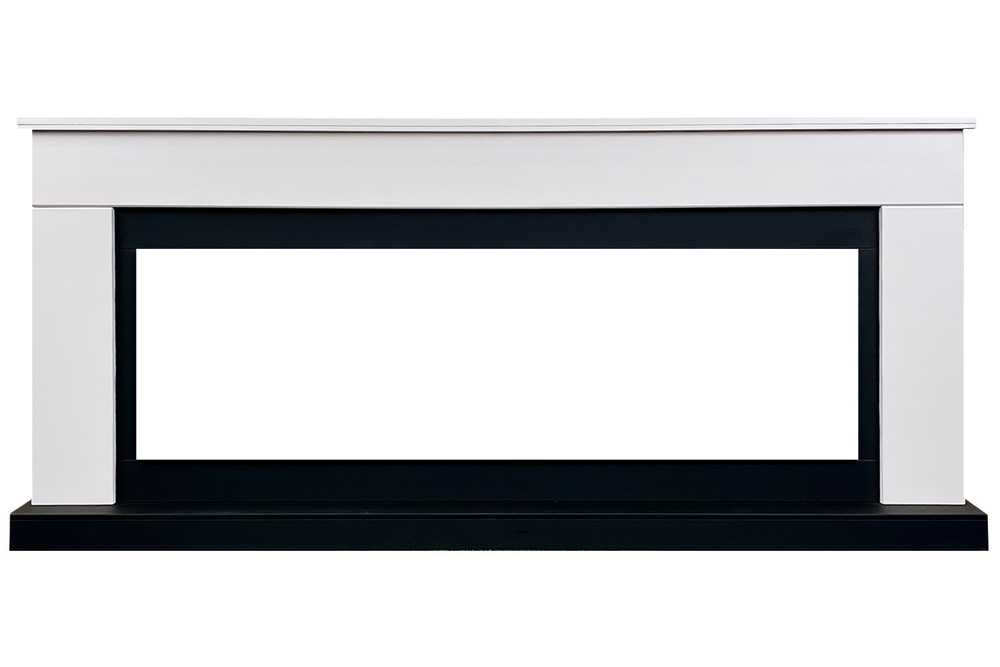 Каминокомплект Bergen 60 (Разборный) - Белый с черным с очагом Vision 60 LED