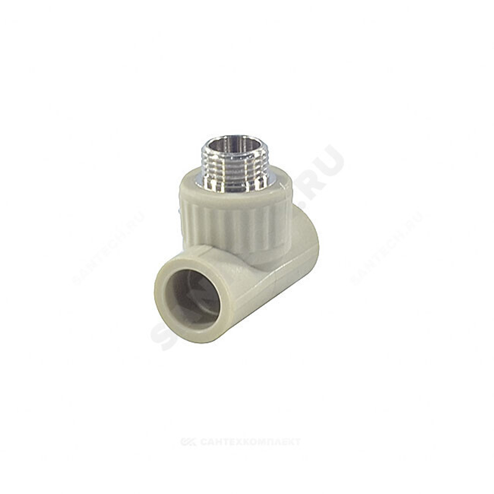 Тройник PP-R комбинированный серый Дн 25х1/2" НР VALFEX 10128125Г
