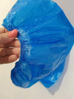 Бахилы п/э 6 г, с 2-ой резинкой и 2-ой подошвой