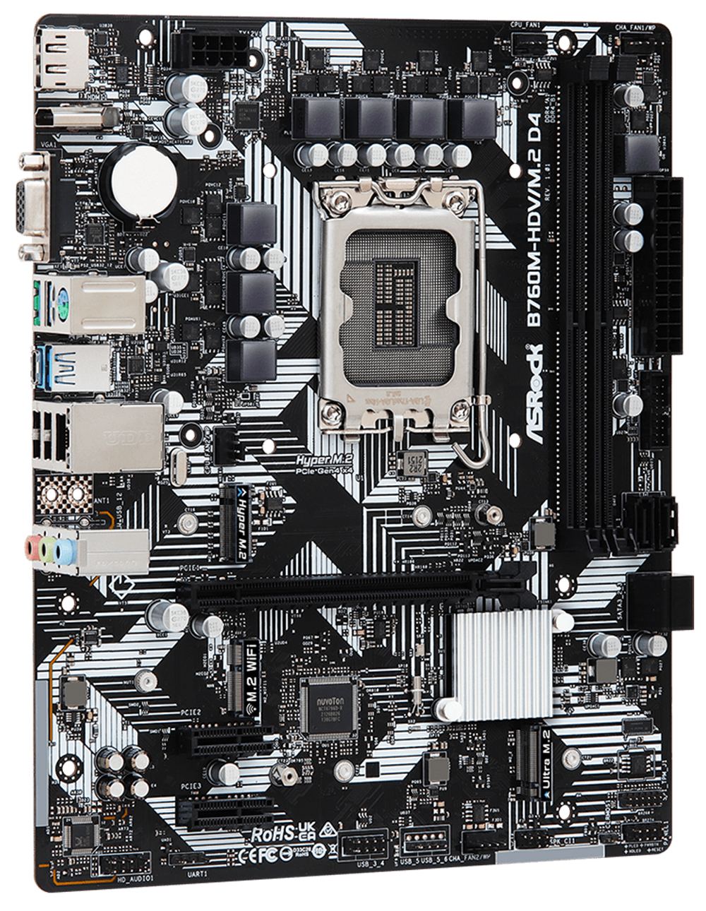 Материнская плата mATX ASRock B760M-HDV/M.2 D4