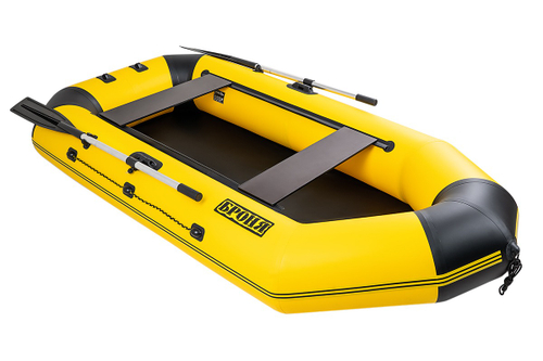 Броня-260 M желтый-черный (лодка ПВХ с усилением)