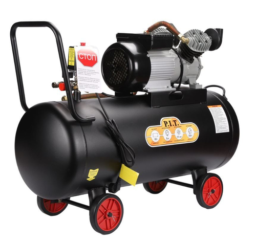 Компрессор PAC100-C1  (2,5кВт, 3,4лс, 370 л/мин, 100л, 2 цил, 2 вых, евро)