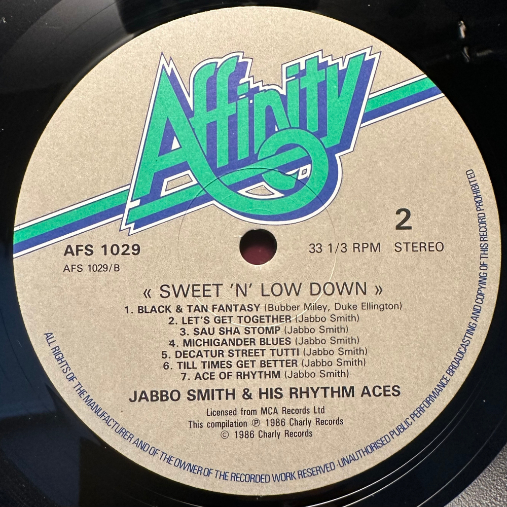 Jabbo Smith & His Rhythm Aces - Sweet 'N' Low Down (Англия 1986г.)