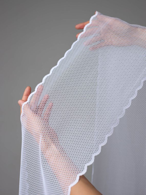 03-188 ОПТ Кружево эластичное 22 см, белый 001