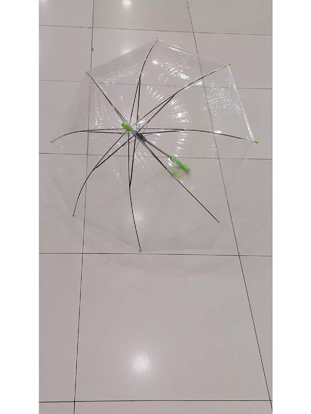 Зонт детский  складной трость прозрачный