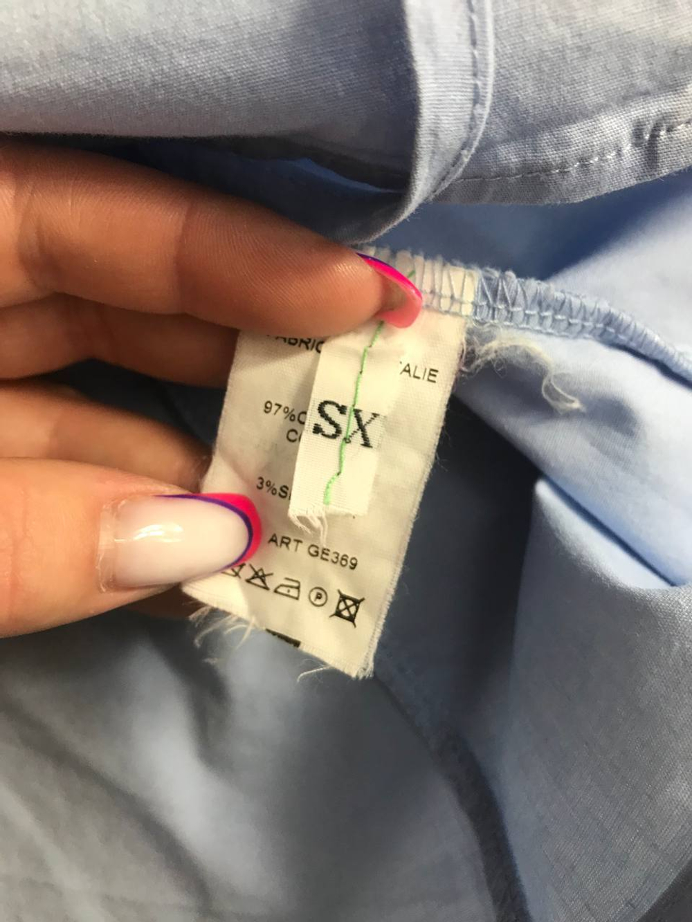 Блузка нежного оттенка, маркировка XS, визуально 42 размер