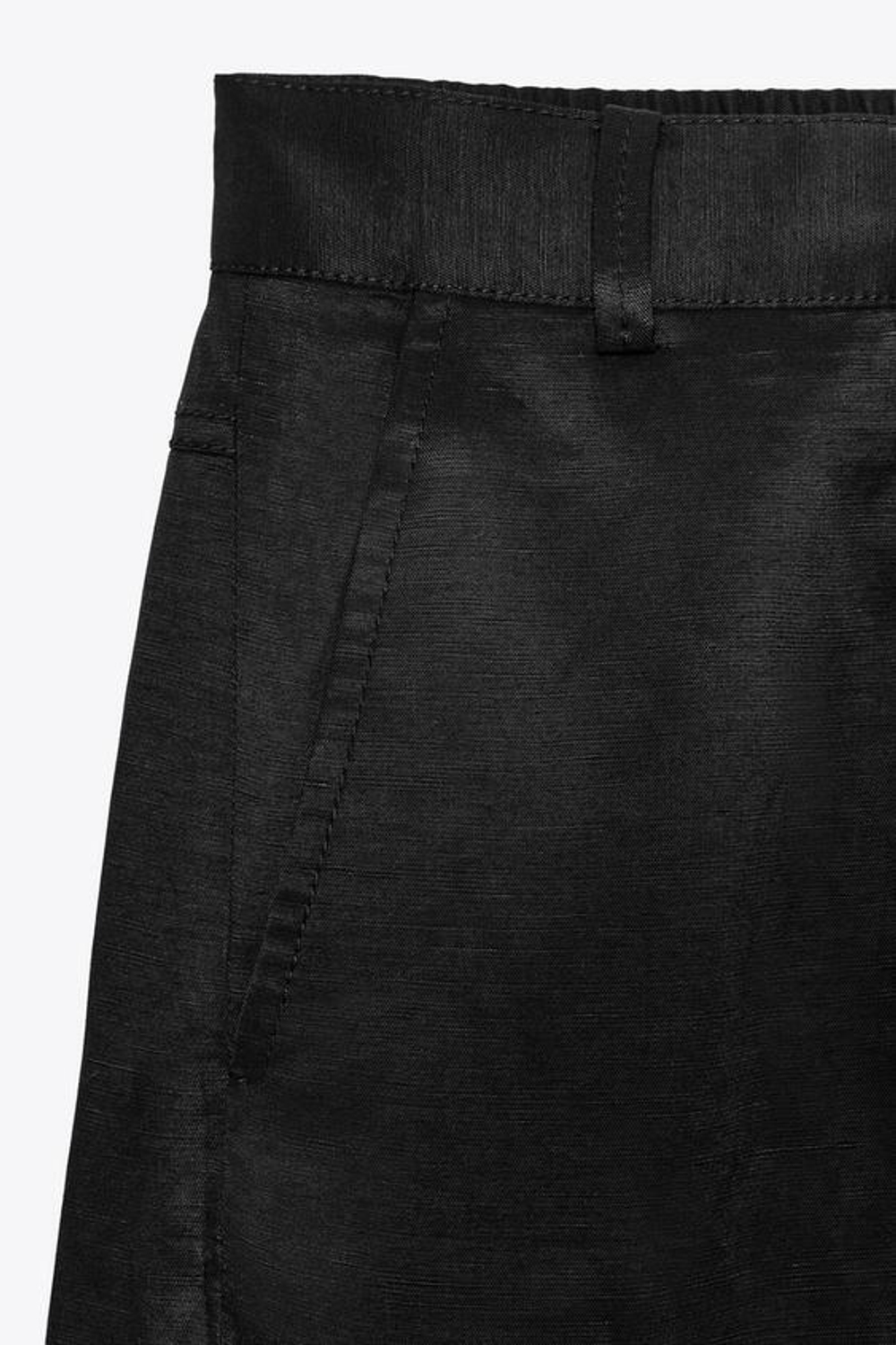 ZARA БРЮКИ ИЗ СТРУЯЩЕЙСЯ ТКАНИ — ZW COLLECTION, ЧЕРНЫЙ