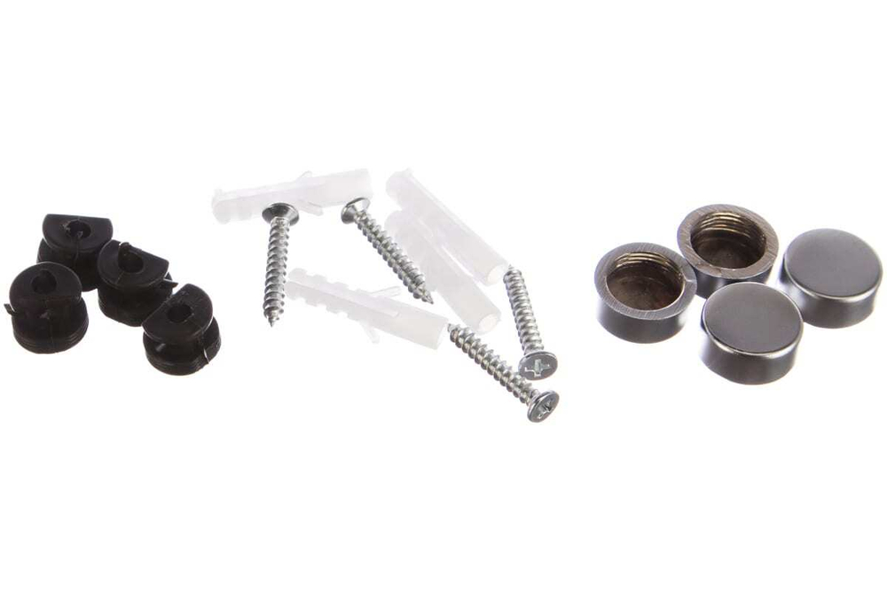 ЗЕРКАЛОДЕРЖАТЕЛЬ СТРОЙБАТ D17ММ МЕТ+ПЛАСТ.№ 3 МАТ. ХРОМ 4ШТ