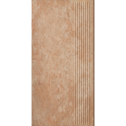 Paradyz Ilario Beige - Ступень простая структурная с насечками 300x600