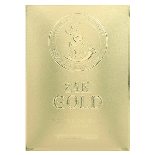 Elizavecca, Milky Piggy, 24-каратное золото, двойная водная маска с муцином улитки, 10 шт. по 25 г (0,88 унции)