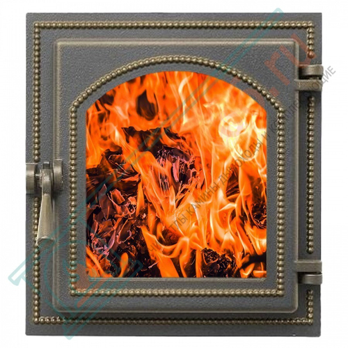 Дверца каминная чугунная 270, бронза (Везувий) в Кирове