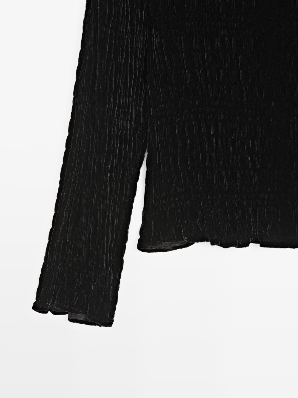 Massimo Dutti Бархатный топ, черный