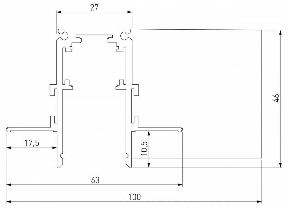 Соединитель угловой L-образный для треков встраиваемых Elektrostandard Slim Magnetic a067509