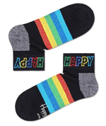 Носки унисекс Rainbow Stripe 1/4 Crew Sock с цветными полосками (Размер: 25) (Цвет: белый)