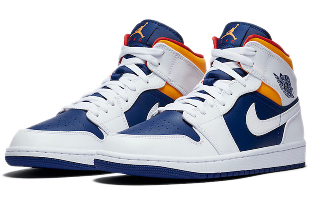Air Jordan 1 Mid 'White Deep Royal Blue'