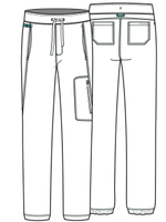 Брюки медицинские мужские Cherokee WW012 на резинке с кулиской, зеленый, L