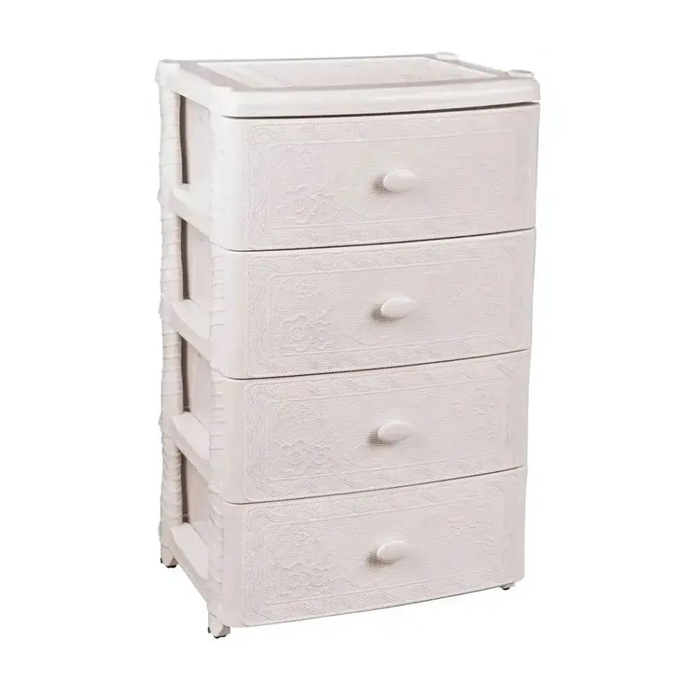 Комод широкий Флоран 4-х секционный (сл.кость/бежевый)