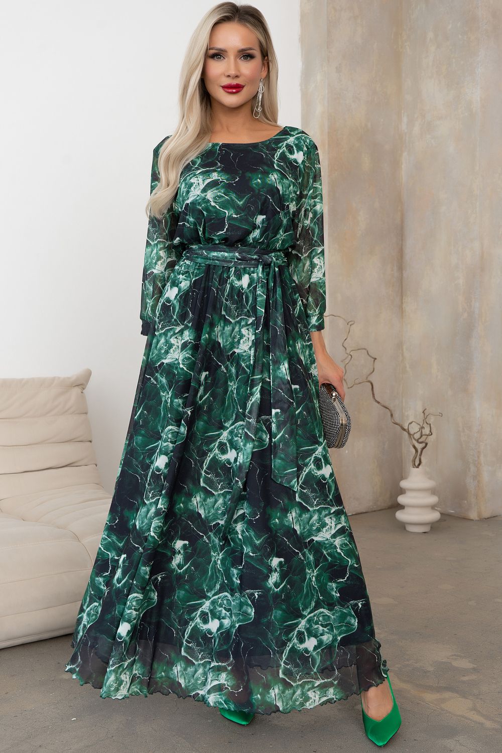 Платье Рафаэлла (малахит) Р11-1233/5 Nikol