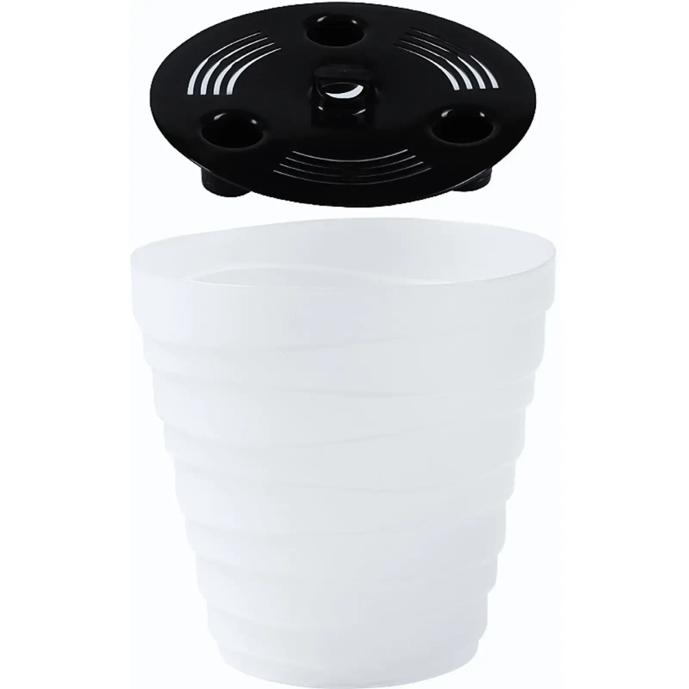 Кашпо для цветов пластиковое 2,25л d-18см «Бархан» Прозрачный